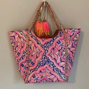Lily Pulitzer large beach tote bag